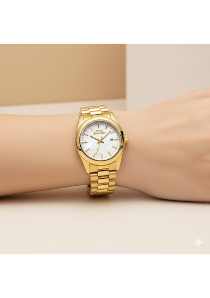 SL.09.2473.3.02 Kadın Kol Saati | Altın Renkli 28 mm Şıklık ve Inci Kadran Zarafeti fiyatları