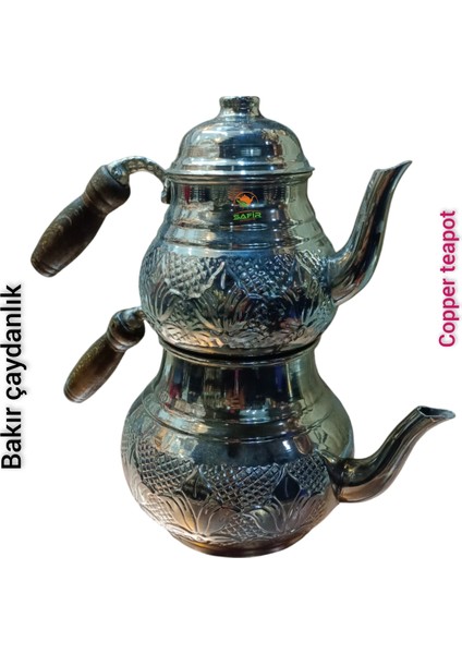 Bakır Çaydanlık Seti, Balkon Sefası, Kalaylı ve Şık Demlikli Tasarım fiyatları