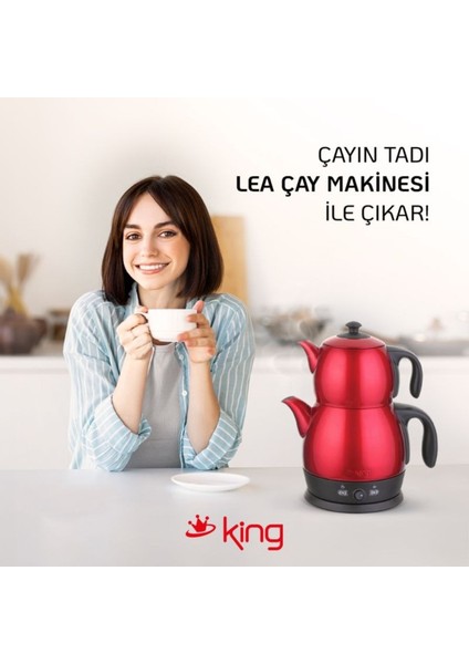 2200 W Çelik Demlikli Çay Makinesi, Dayanıklı ve Şık Tasarım indirimleri