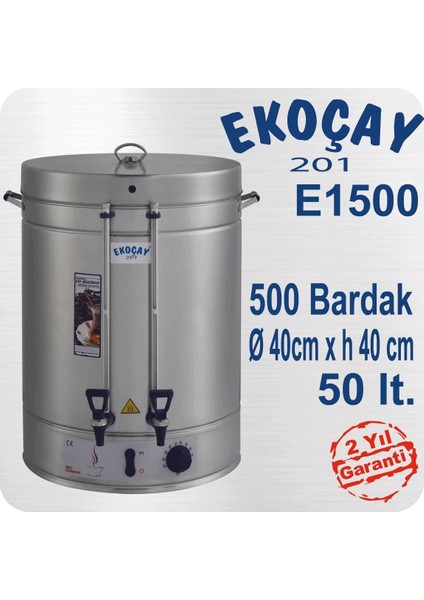 500 Bardak Kapasiteli Şık Çay Makinesi, Pratik ve Güçlü Semaver