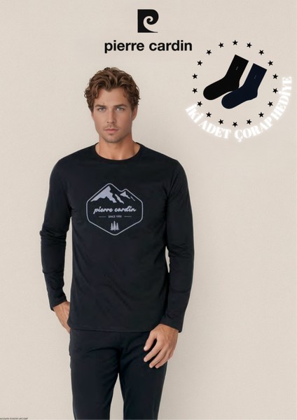 Erkek %100 Pamuk Desenli Uzun Kol Pijama Takımı OL.PC.6097.001