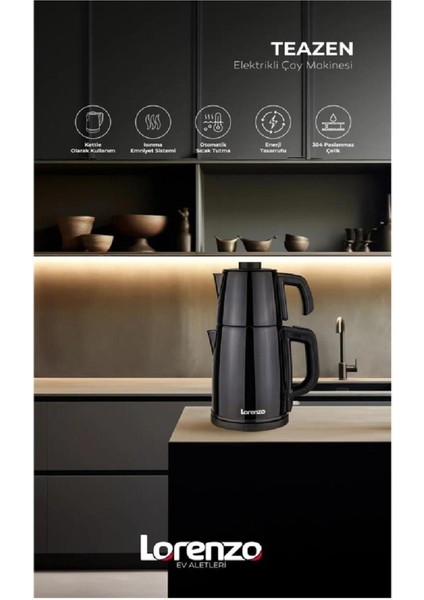 Dijital Çay Makinesi, Mat Siyah, Kolay Kullanım, Hızlı Demleme, Modern Tasarım fiyatları