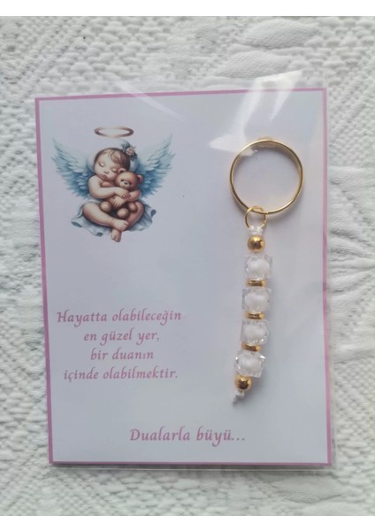 24 Adet Yeni Doğan Hastane ve 40 Mevlidi Bebek Mevlidi Dağıtmalık Beyaz Anahtarlık Hediyelik indirimleri