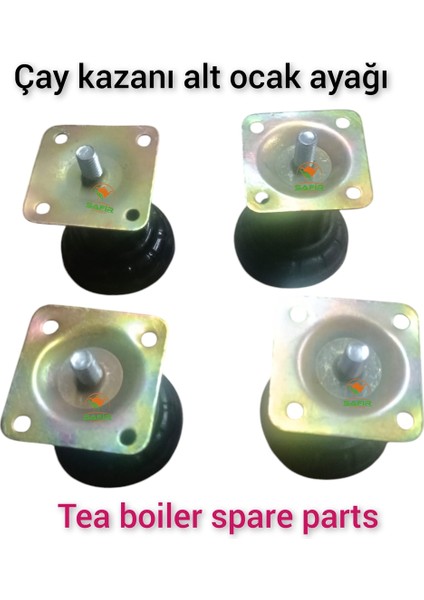 Yüksekliği Ayarlanabilir 4 Adet Safir Çay Kazanı Ayağı, Dayanıklı ve Şık Tasarım