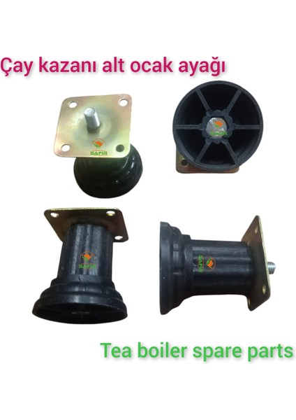 Yüksekliği Ayarlanabilir 4 Adet Safir Çay Kazanı Ayağı, Dayanıklı ve Şık Tasarım