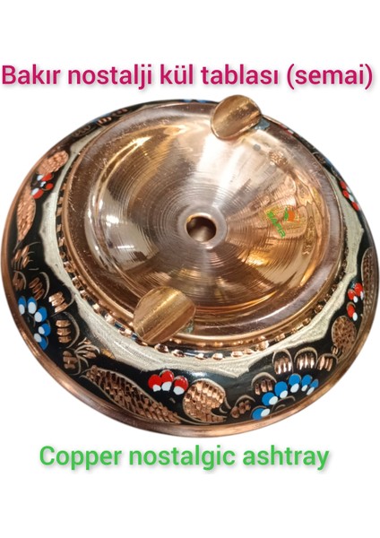 Nostaljik Bakır Kül Tablası, 2 Adet, Zarif ve Şık Hicivli Tasarım fiyatları