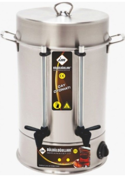 2 Musluklu Çay Makinesi 250 Bardak Yeşil Renkli, Şık ve Kullanışlı Tasarım