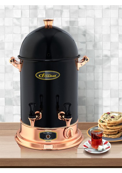 Çok Renkli Rose Black Çay Makinesi, 30 Bardak Kapasiteli, Şık ve Fonksiyonel Tasarım fiyatları