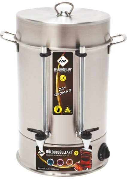 Yeşil 160 Bardak Çelik Musluklu Çay Makinası, Şık ve Dayanıklı Kullanım Için Ideal