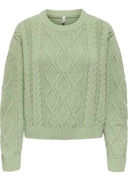 15351234 Onlelly Lıfe Ls Cable O-Neck cc Knt