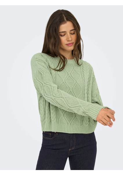 15351234 Onlelly Lıfe Ls Cable O-Neck cc Knt modelleri