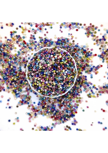 4 mm Premium Karışık Kum Boncuk 50 Gram - Takı, El Işi ve Hobi Için Uygun modelleri