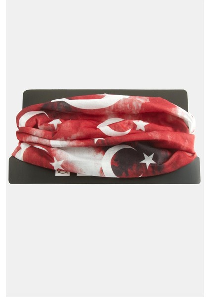 Zengezur Ay Yıldız Baff Boyunluk-Kırmızı