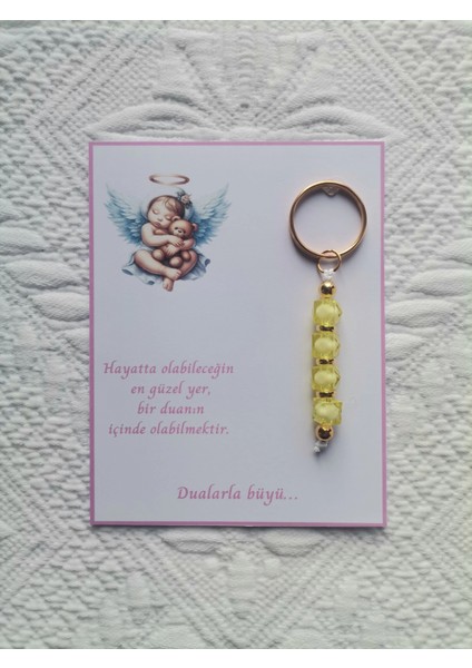 24 Adet Yeni Doğan Hastane ve 40 Mevlidi Bebek Mevlidi Dağıtmalık Sarı Anahtarlık Hediyelik fiyatları