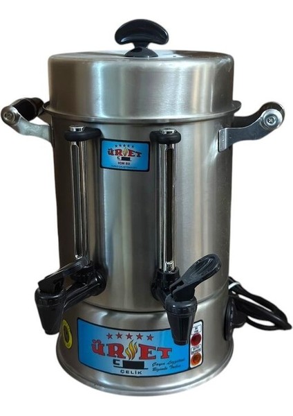 50 Adet Gri Elegance Çaymatik, Şık ve Kullanışlı Çay Makinesi Seti