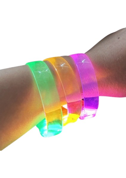 Büro Ev Ofis Gösteri Kostümü Için Yeşil 3mod Pilli LED Işıklı Esnek Bileklik fiyatları