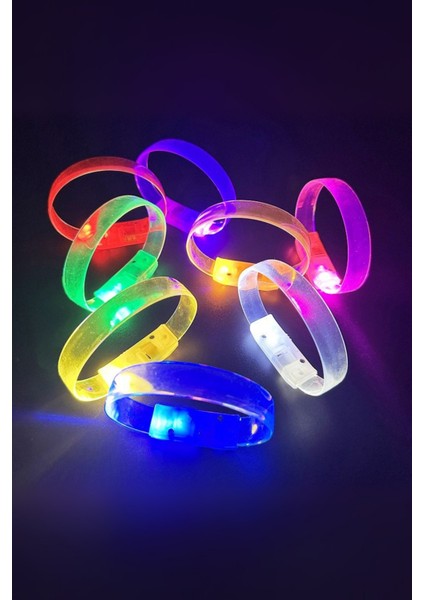 Büro Ev Ofis Gösteri Kostümü Için Yeşil 3mod Pilli LED Işıklı Esnek Bileklik modelleri