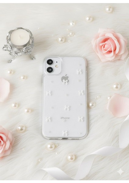 Iphone 11 Uyumlu 3D Kabartmalı Fiyonk ve Taş Desenli Şık Telefon Kılıfı fiyatları