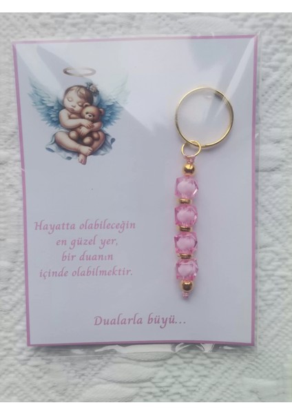 72 Adet Yeni Doğan Hastane ve 40 Mevlidi Bebek Mevlidi Dağıtmalık Pembe Anahtarlık Hediyelik modelleri
