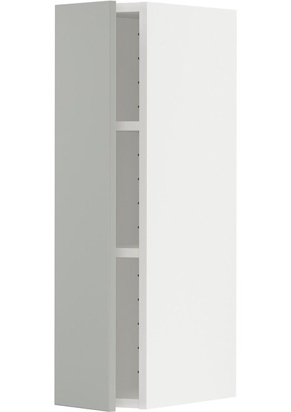 Mutfak Duvar Dolabı, Havstorp Açık Gri, 20X80 Cm, 1 Kapaklı