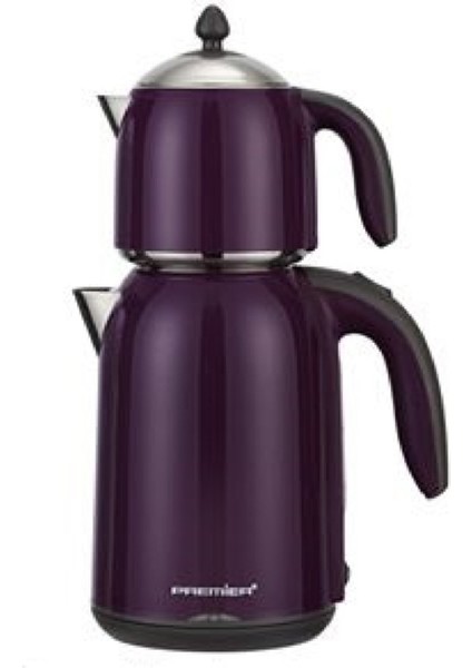 Mor Çift Kaplamalı Şık Çaycı, Pratik Kullanım ve Şıklık Sunar