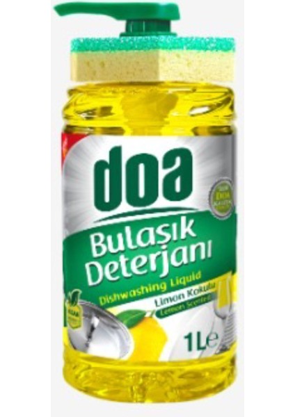Sıvı Bulaşık Deterjanı Limon Kokulu 1 Lt Süngerli x 2 Adet fiyatları