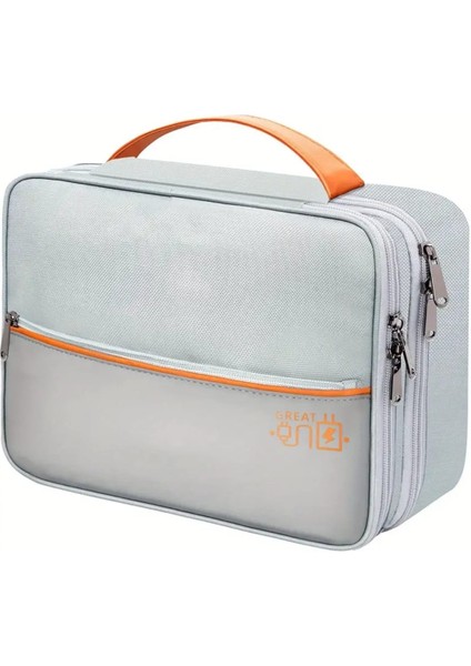 Çok Bölmeli Büyük Boy Elektronik Cihaz ve Kablo Düzenleyi Taşınabilir Seyahat Çantası