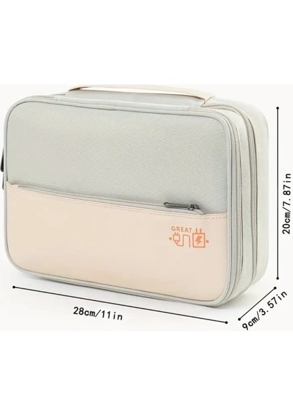 Çok Bölmeli Büyük Boy Elektronik Cihaz ve Kablo Düzenleyi Taşınabilir Seyahat Çantası fırsatları