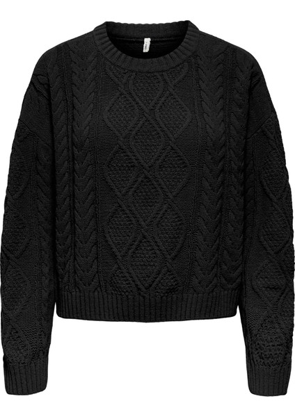 15351234 Onlelly Lıfe Ls Cable O-Neck cc Knt