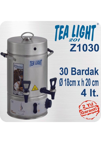 Gri 30 Brd 4 Litre Tealight Çay Makinesi, Pratik ve Şık Tasarım fiyatları