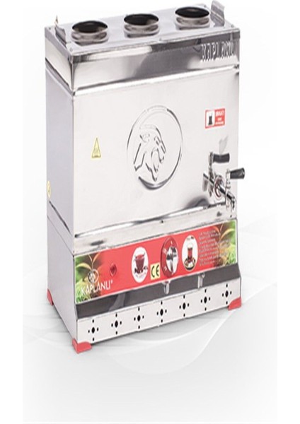 Metalik Üç Demlikli 42 Litre Çay Makinesi, Şık ve Kullanışlı Tasarım