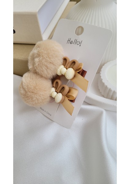 2"li Peluş Nude Renk Tavşan Klips Çocuk Tokası fiyatları