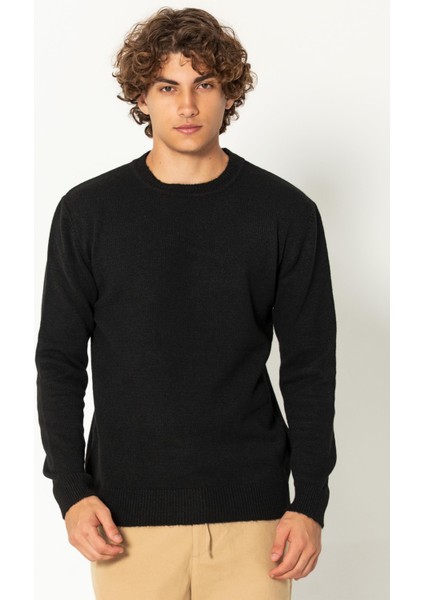 Erkek Kaşmir Dokulu Bisiklet Yaka Şık Triko Kazak