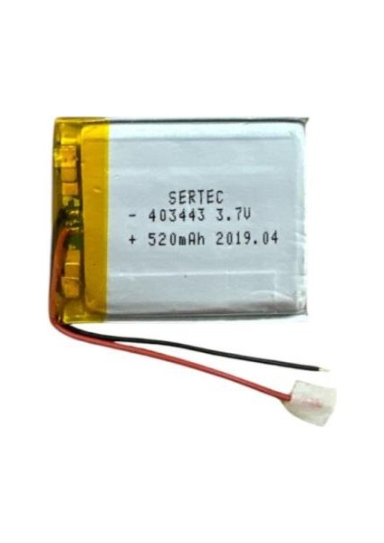 403443 3.7V 520 Mah Li-Polymer Pil DEVRELI/1.5A (599599)