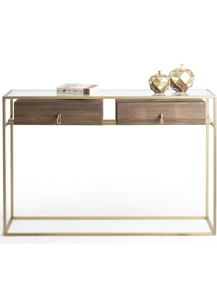 Lima Vol1 Eskitme Pirinç Metal İki Çekmeceli Antre Dresuar Konsol modelleri