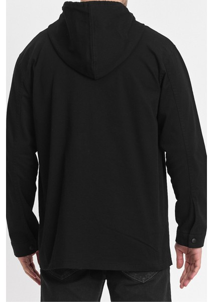 Erkek Içi Kürklü Kapşonlu Kışlık Siyah Bol ceket fırsatları