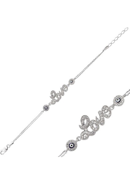 925 Ayar Gümüş Love Bileklik BR0460146 (599599)