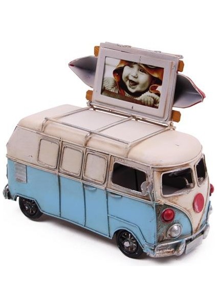 Dekoratif Metal Minibüs Çerçeveli ve Kumbaralı Hediyelik (1371) (599599) fiyatları