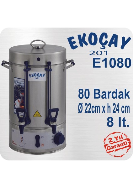 Gri 8 Litrelik Makine, 80 Bardak Kapasiteli, Yüksek Performanslı Kullanım Sağlar