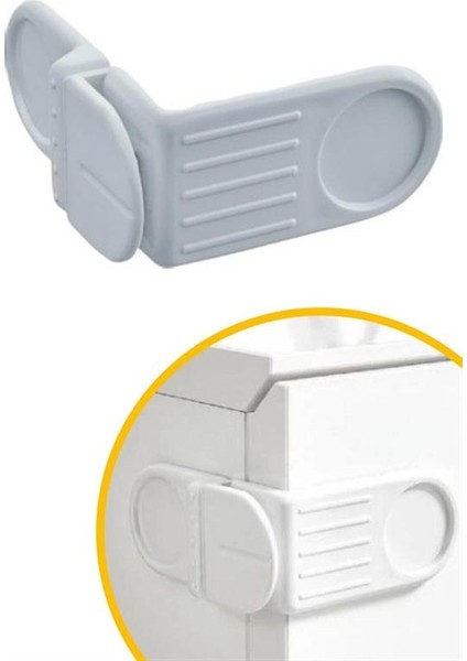 Bebek Çocuk Güvenlik Çekmece ve Dolap Için Kendiliğinde Yapışkanlı Vidasız Köşe Kapak Kilidi (4989) fırsatları