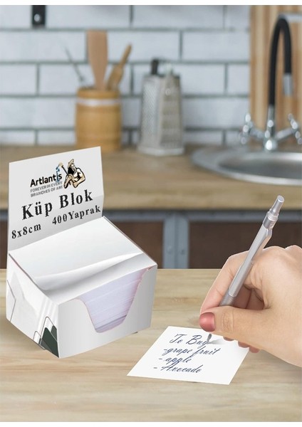 Masaüstü Küp Blok Not Kağıdı 15 Paket 8x8 cm Beyaz Küp Not Kağıdı Kare Kağıt Beyaz Boş Kağıt 400 Yaprak Hatırlatma Ofis modelleri