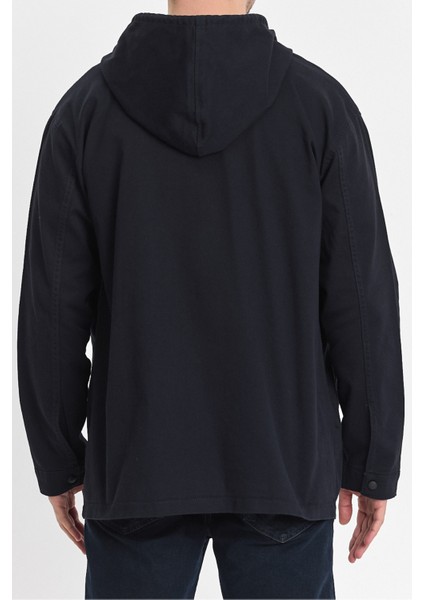 Erkek Içi Kürklü Kapşonlu Kışlık Lacivert Ceket modelleri