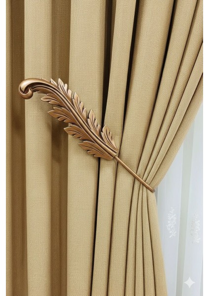 Fon Perde Toplayıcı Yaprak Renso 2 Adet 1sağ-1sol Eskiltmeli