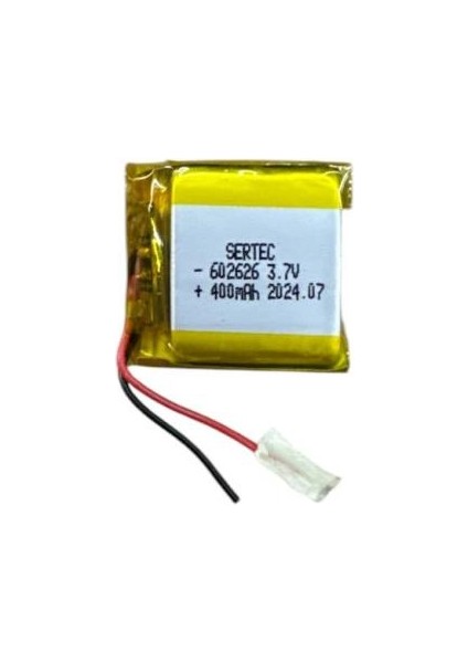 602626 3.7V 400MAH Li-Polymer Pil DEVRELI/1.5A (599599)