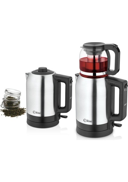 Şık Çelik ve Cam Tasarımlı 2200W Çay Makinesi, Güçlü ve Dayanıklı Işlevsellik fırsatları