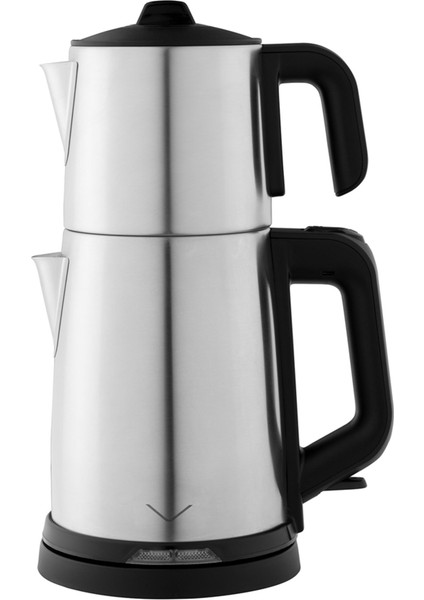 Gri Renkli Pratik ve Şık Çay Makinesi, Hızlı Demleme Özelliğiyle Kullanışlı