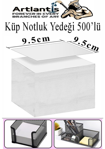 Küp Notluk Yedeği 500 Lü 1 Paket Masaüstü Beyaz Küp Blok Not Kağıdı Yedek 9.5x9.5cm Küp Not Boş Kağıt Büro Ofis modelleri