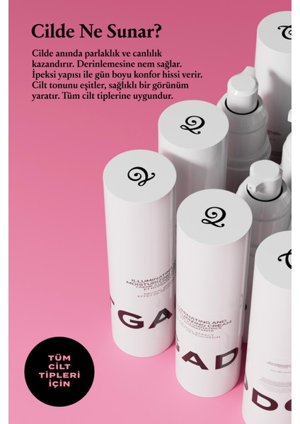 Glace - Aydınlatıcı & Nemlendirici Krem – Ipeksi Doku, Anında Işıltı indirimleri