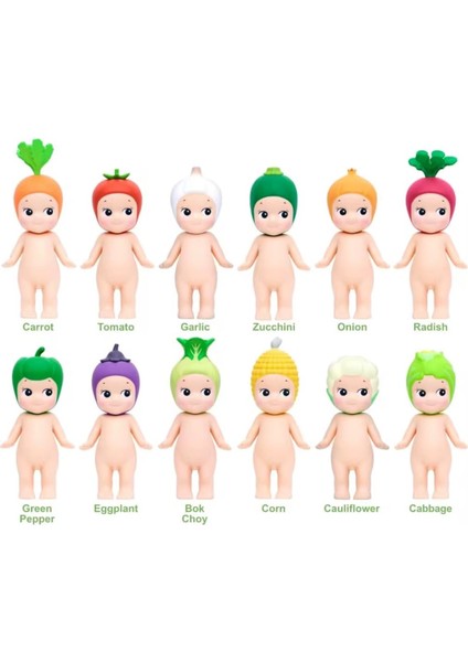 Sonny Angel Vegetable Sebze Serisi (Rastgele 1 Model Gönderilir) Yapışkanlı Kılıf Süsü Blind Kutu modelleri