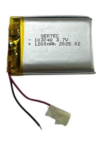 103040 3.7V 1200MAH Li-Polymer Pil DEVRELI/1.5A (599599)
